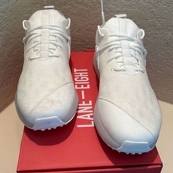 Lane Eight Men\'s 11.5 Hiit Trainer Sneakers Arctic White Gym Athletic Shoe New